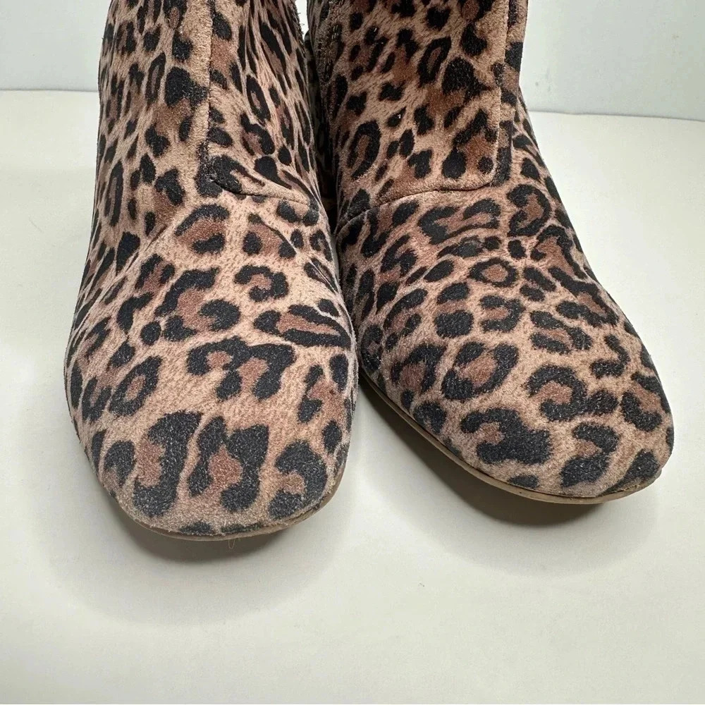 Free People Nicola Leopard Heeled Boots Size 38 - Picture 6 of 10